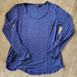 Simply Vera Wang Women's Long Sleeve Blue Layered Top M